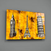 Three Towers Glass Wall Art.